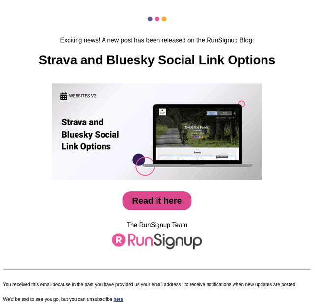 RunSignUp email from Fri, Aug 22, 2025