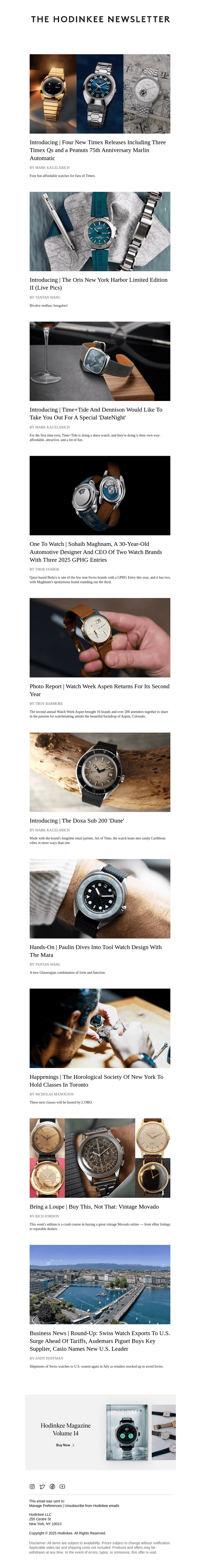 Hodinkee Weekly | 08/22/2025