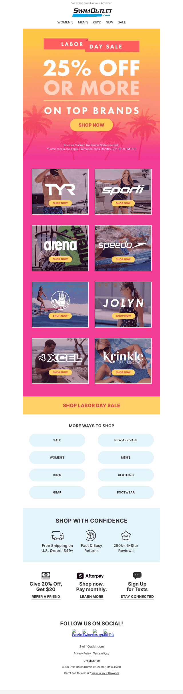LIVE: 25% OFF OR MORE 💧