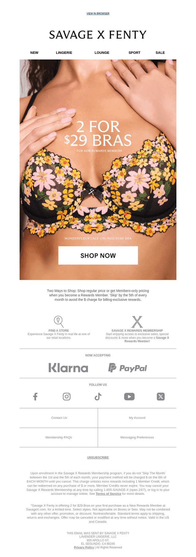 Double the Fun with 2 for $29 Bras