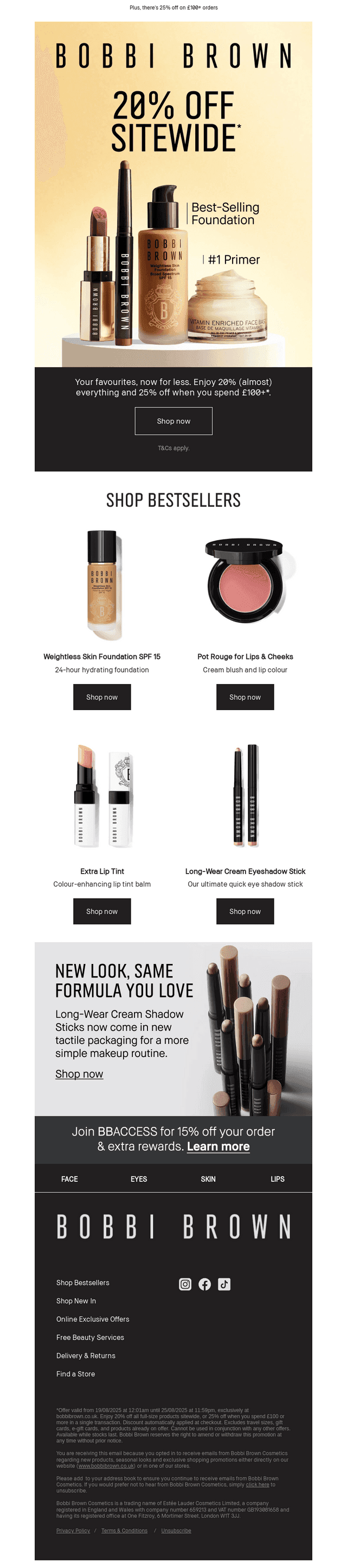 Enjoy 20% off (almost) everything