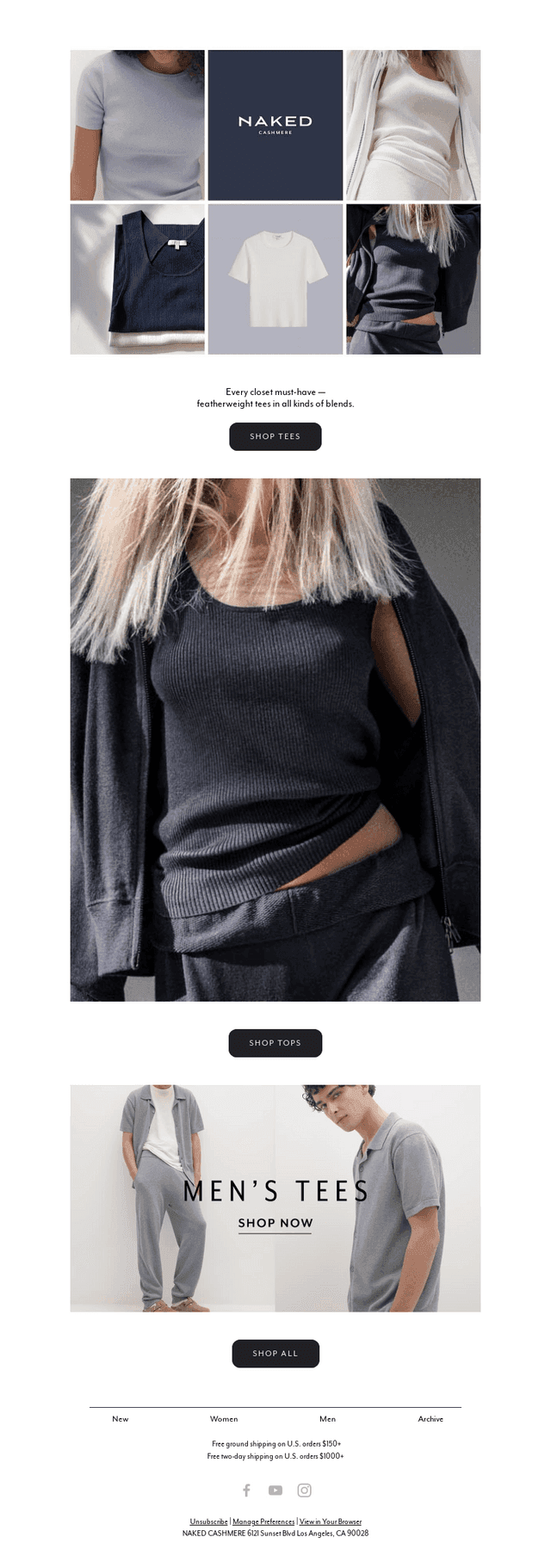 Lightweight Cashmere Tees