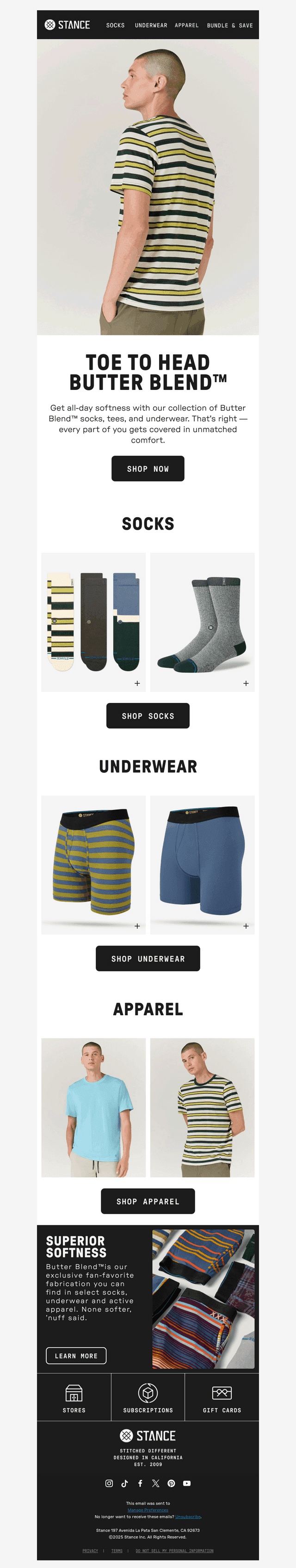Butter Blend™ | Toe-To-Head Superior Softness