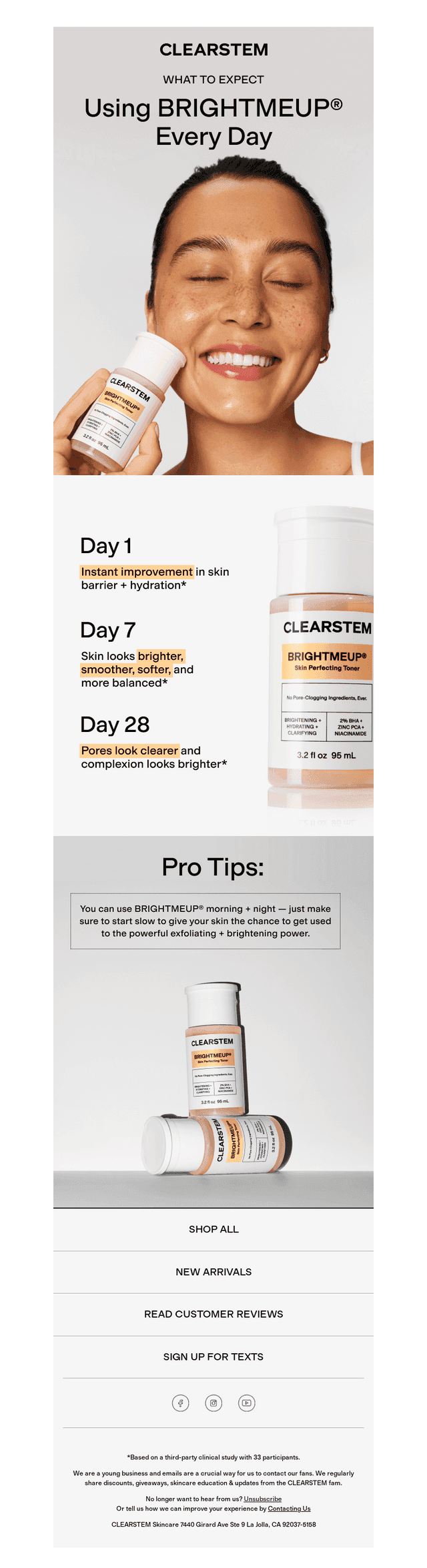Because BRIGHTMEUP is a Verb