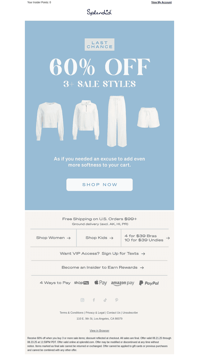 FINAL HOURS for 60% Off Sale