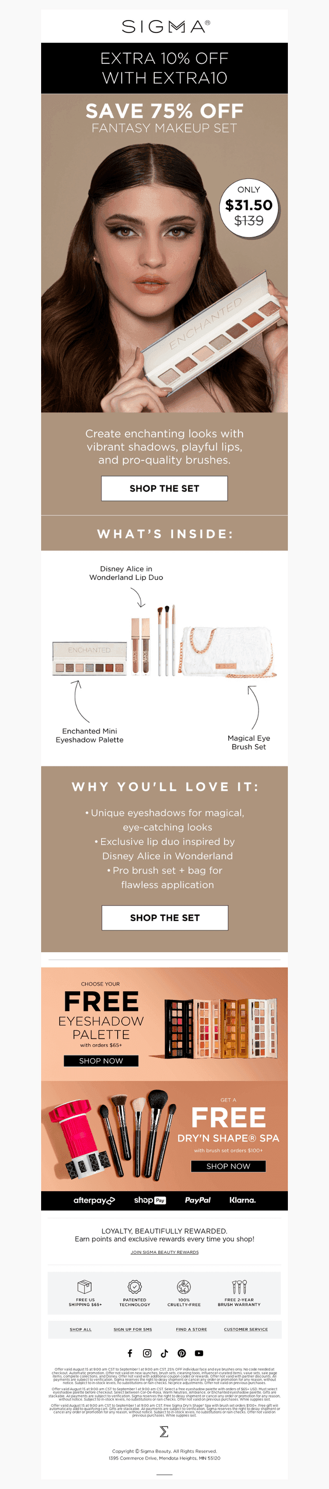 EXTRA 10% OFF our Fantasy Makeup Set 💗