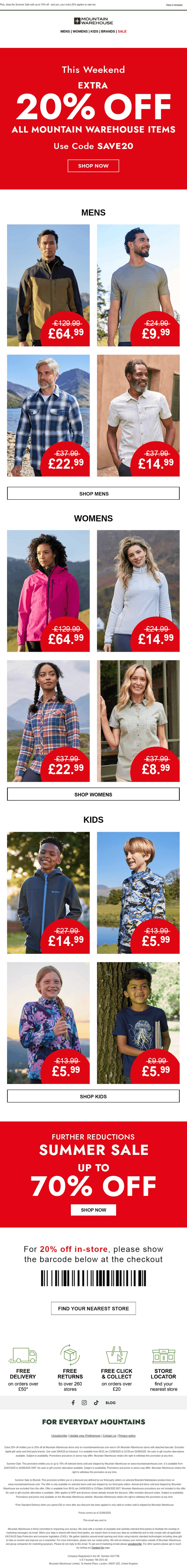 Extra 20% Off – Shop Fast, It Won’t Last