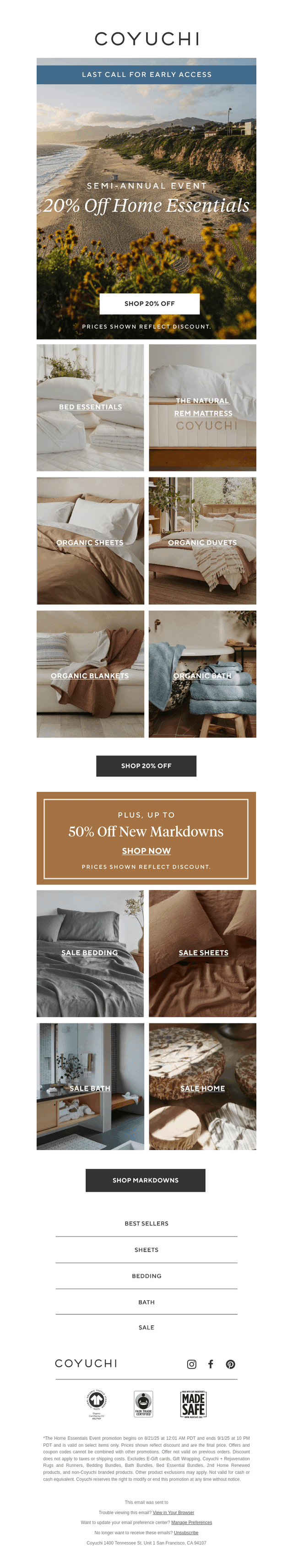 Final Hours to Shop 20% Off First!