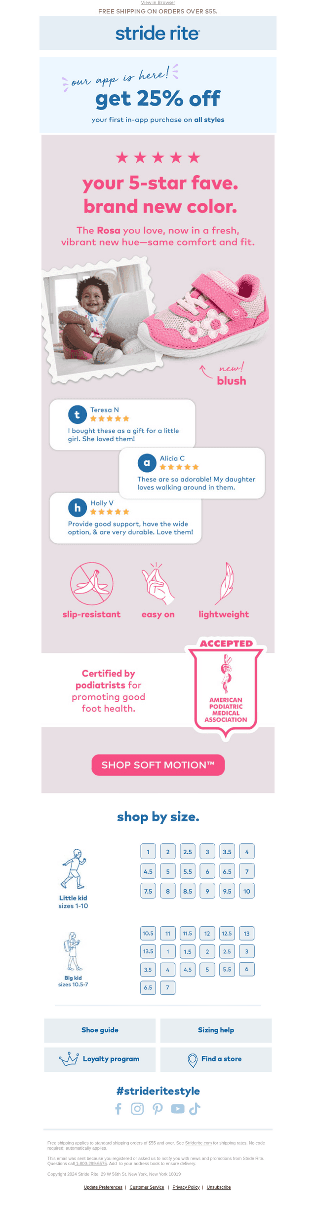 Stride Rite email from Sun, Aug 24, 2025