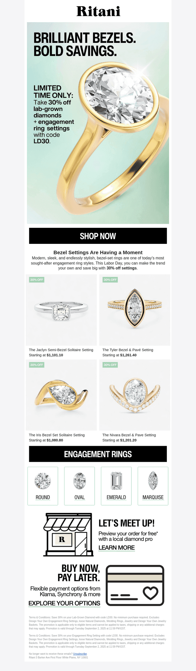 Modern & Sleek: Bezel Settings, Now 30% Off 💍✨