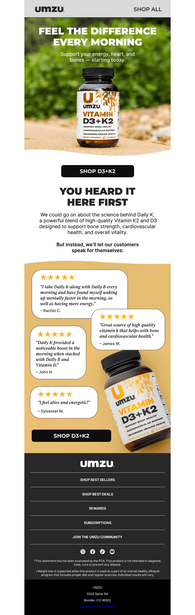 Feel the Difference with Vitamin D3 + K2