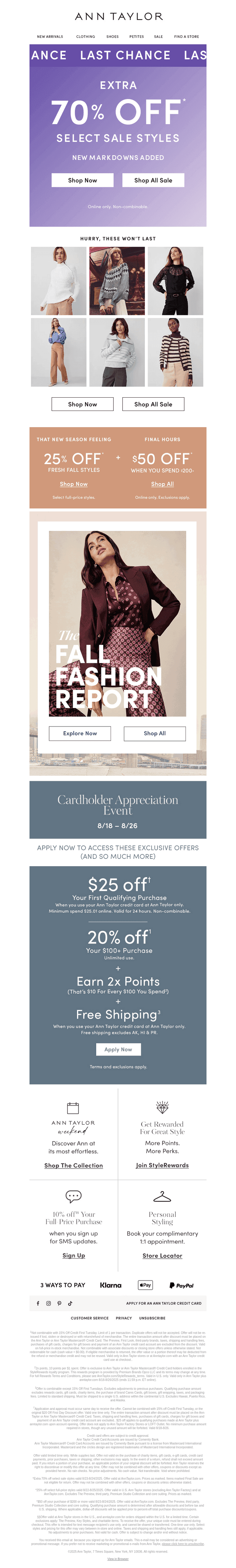 Going, Going … EXTRA 70% Off Sale Ends Tonight