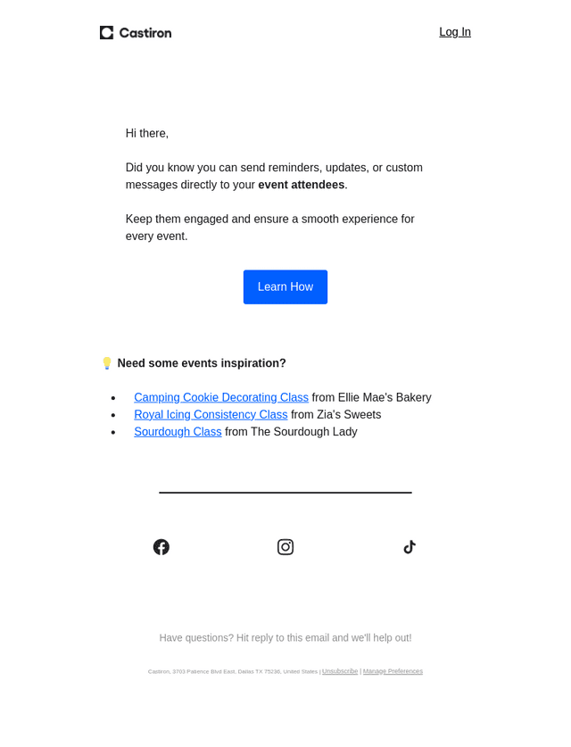 Keep your event attendees informed effortlessly 📨