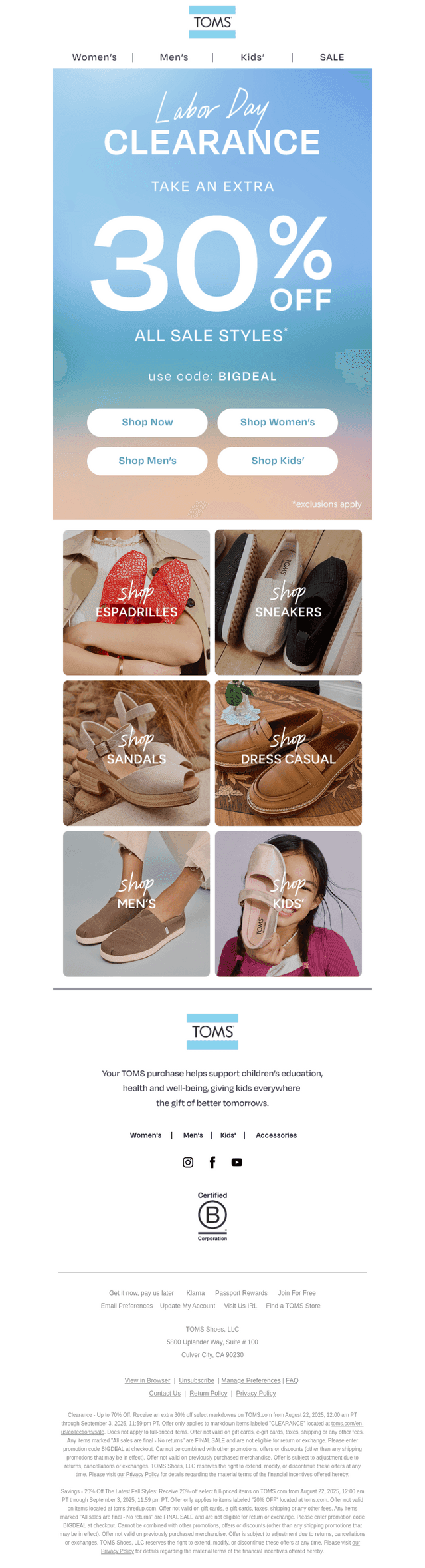 Take an Extra 30% Off Already Reduced Styles