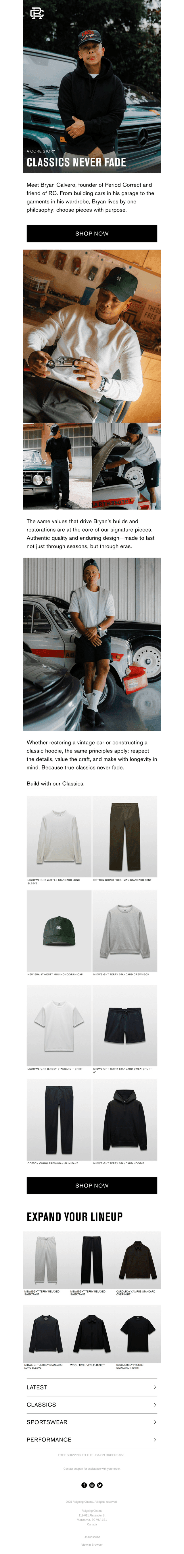 Classics Never Fade. A Core Story.