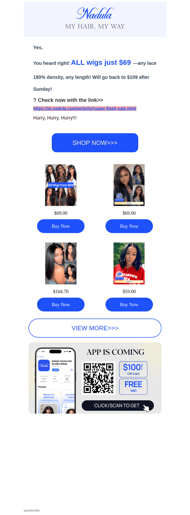 [order status] $69 wig will be cancelled before 23:59