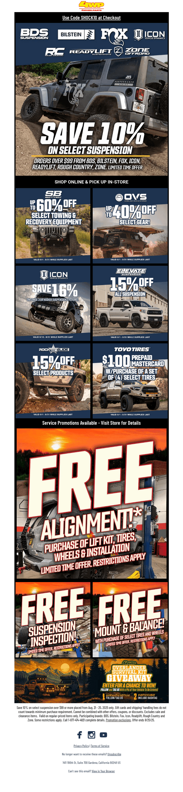 🚨 FINAL HOURS! 10% OFF Select Suspension