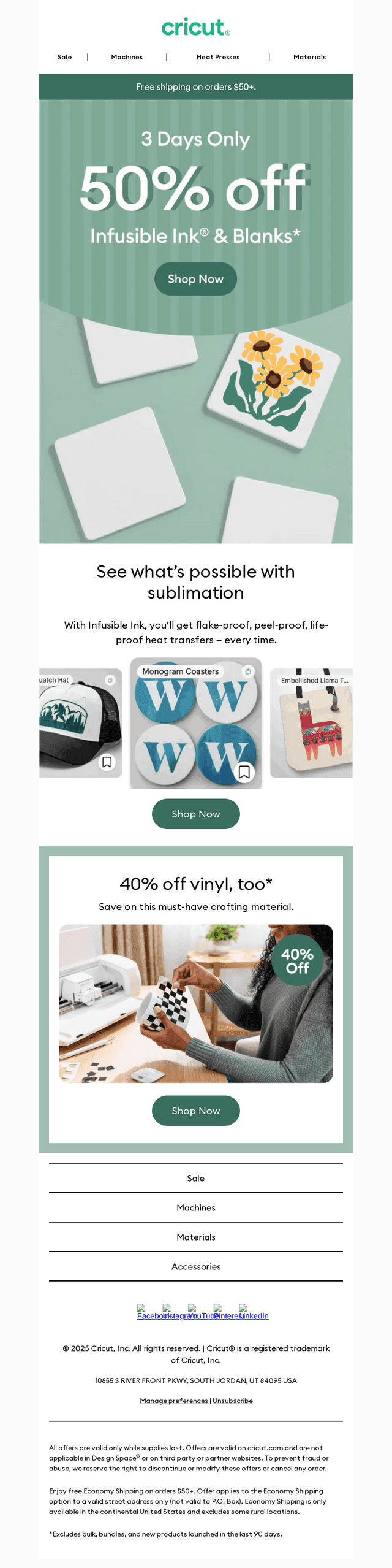50% off Infusible Ink® 🚀