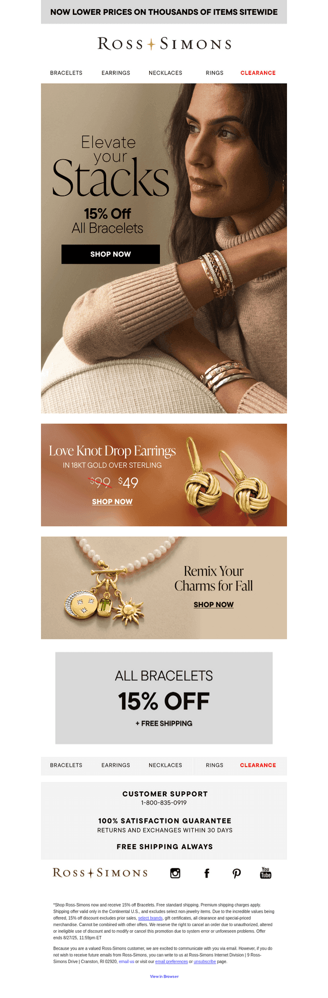15% off all bracelets for a limited time!