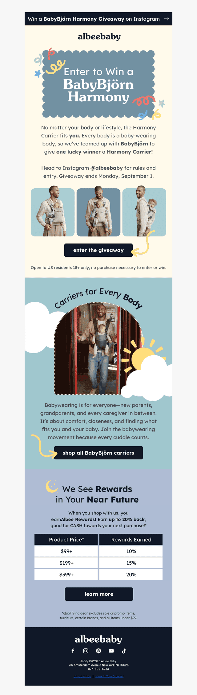 Albee Baby email from Mon, Aug 25, 2025