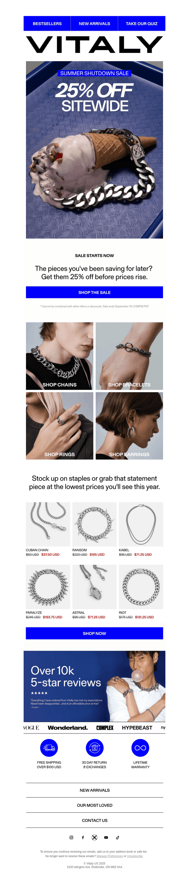 25% OFF SITEWIDE STARTS NOW