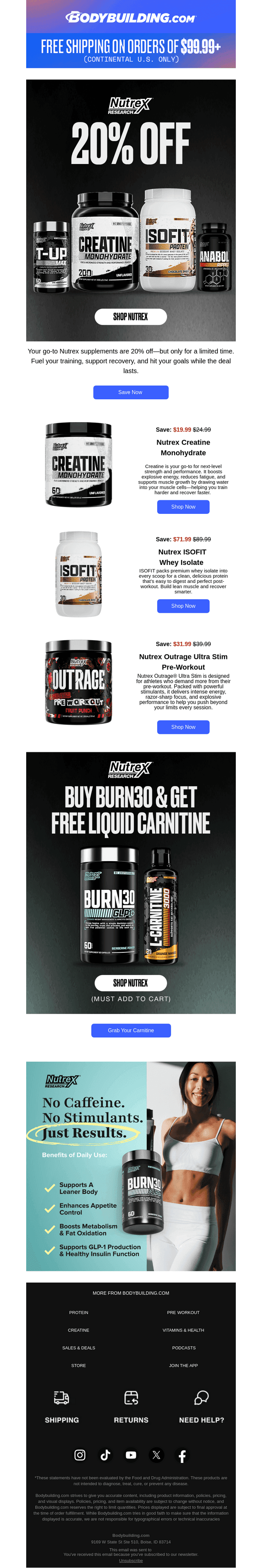Don’t Miss: 20% Off Nutrex ⚡