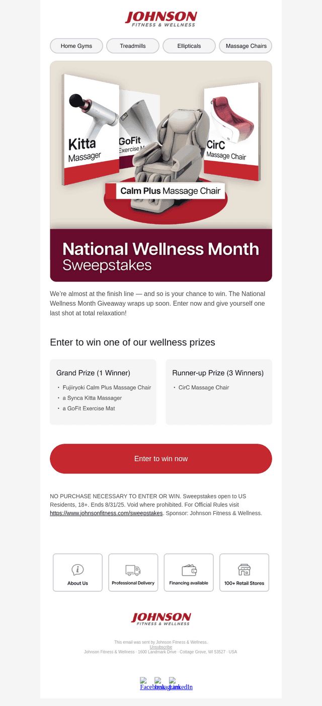 Last Week to win Wellness Prizes!