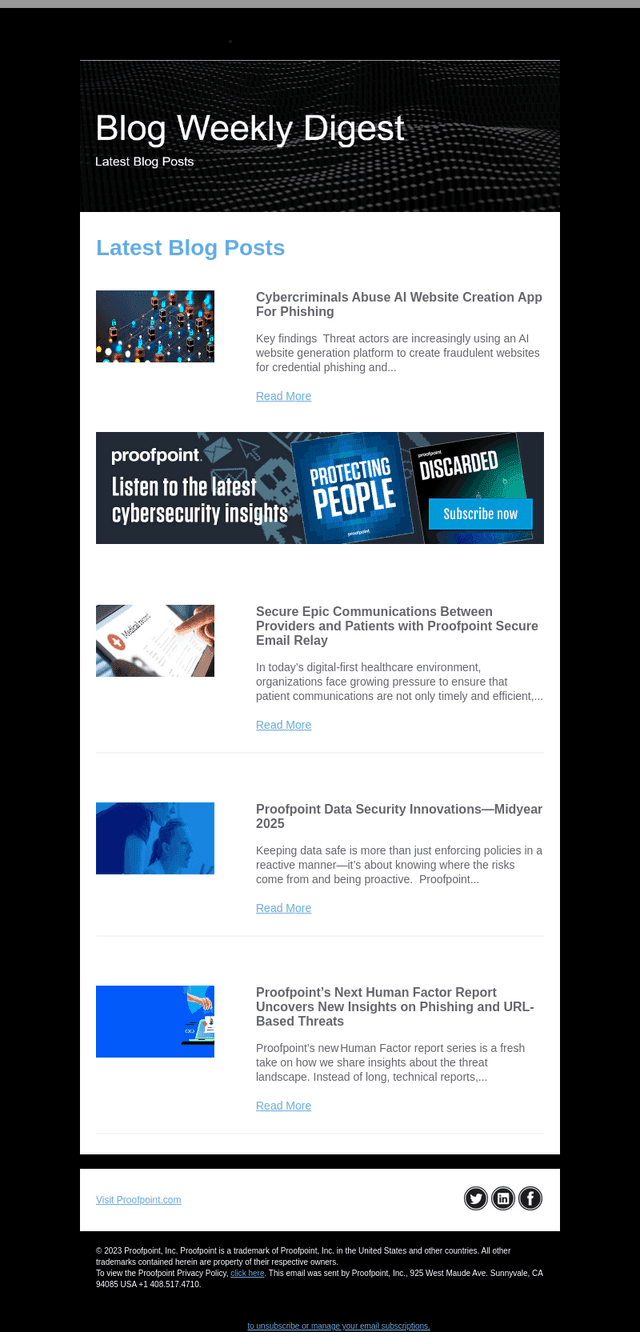 Proofpoint Blog Weekly Digest - Monday Aug 25, 2025