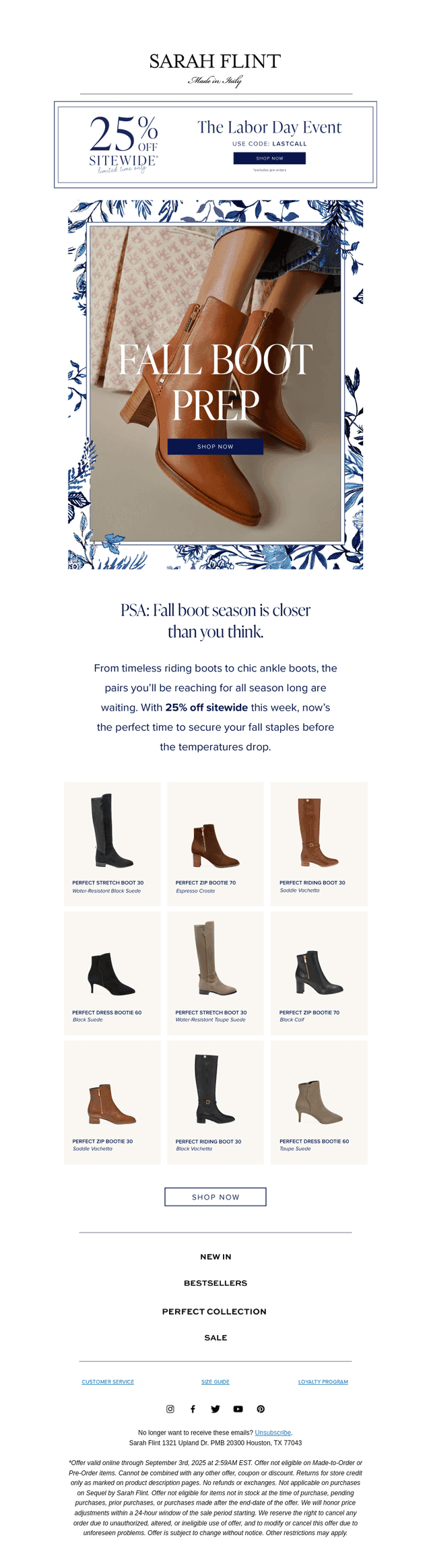 Beat the Fall Rush: 25% Off Sitewide