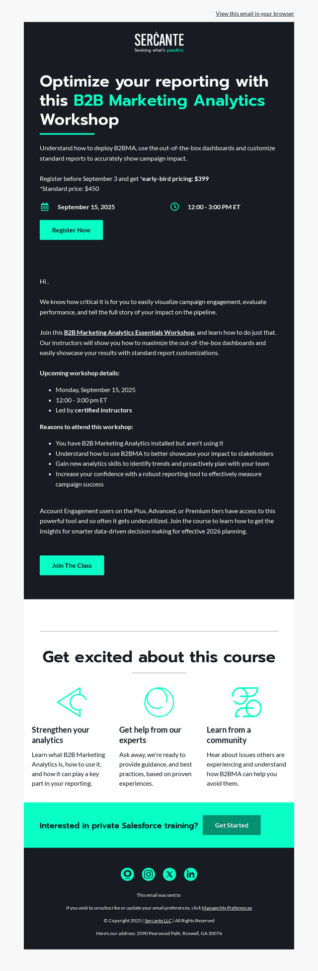 📊 Upcoming B2B Marketing Analytics Workshop: September 15
