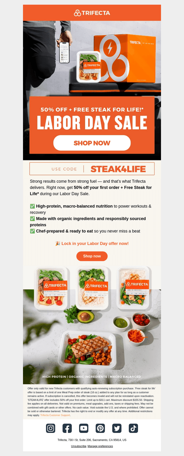 Fuel your goals with clean meal delivery! 🍽️