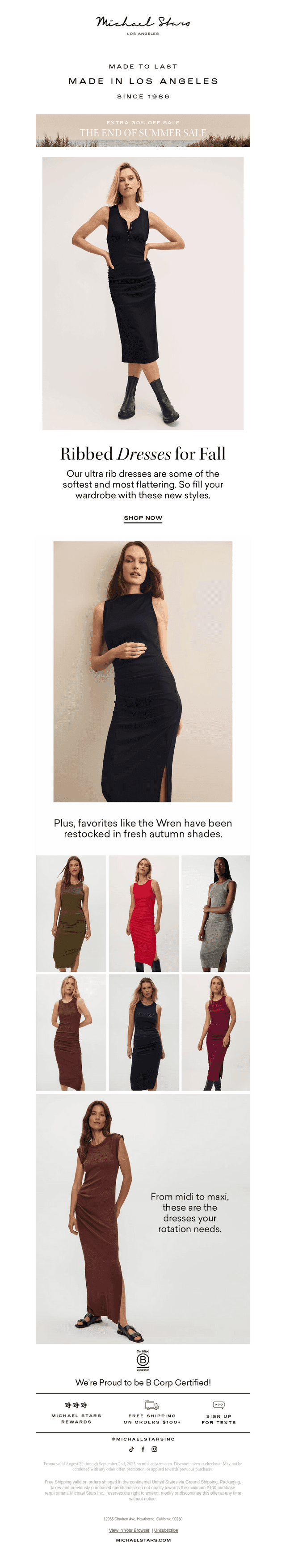 Just in: new ribbed dresses