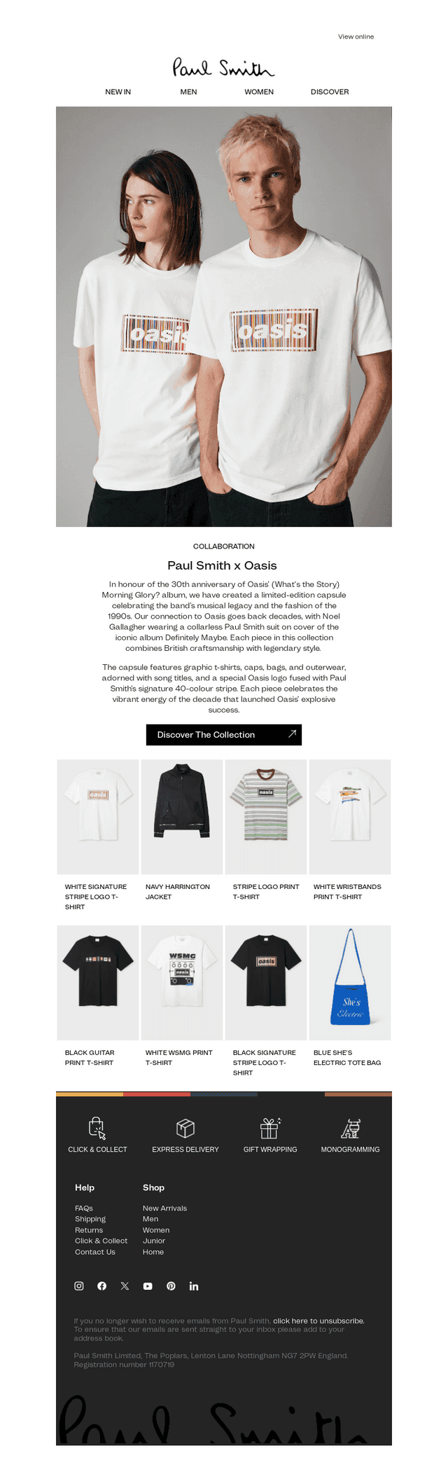 Paul Smith x Oasis is here