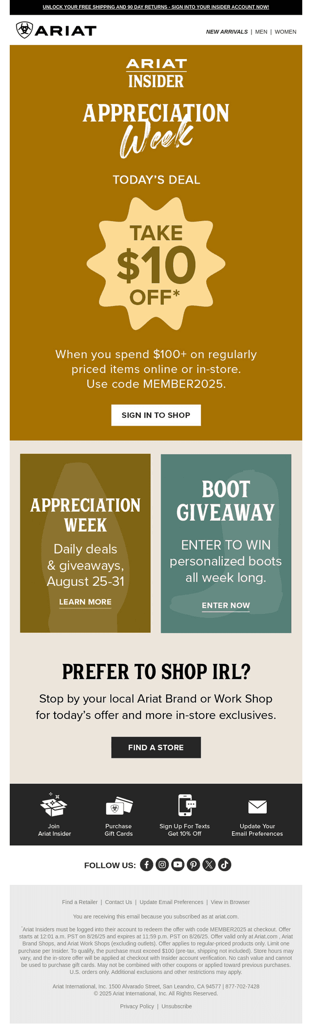 Today Only: Insiders Get $10 Off