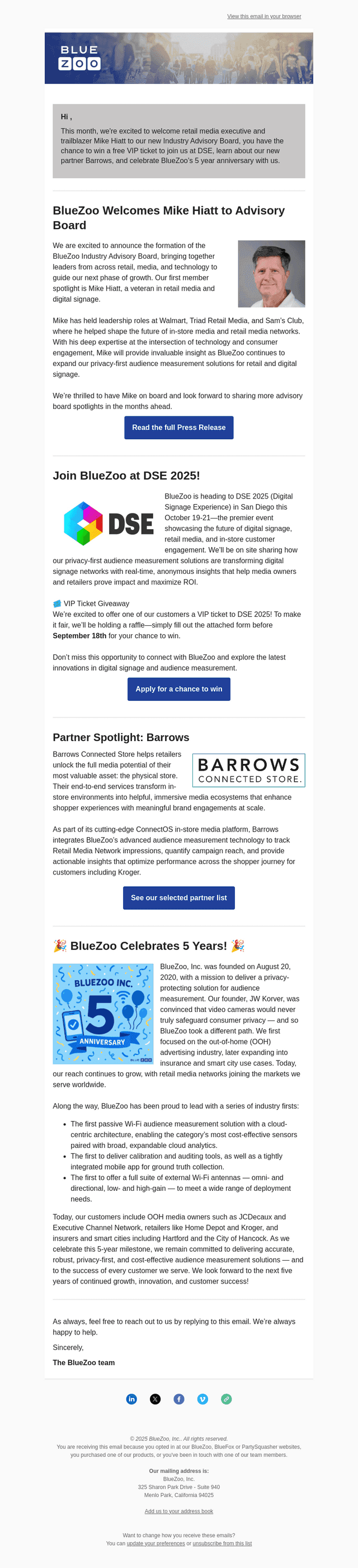 BlueZoo Inc. email from Tue, Aug 26, 2025