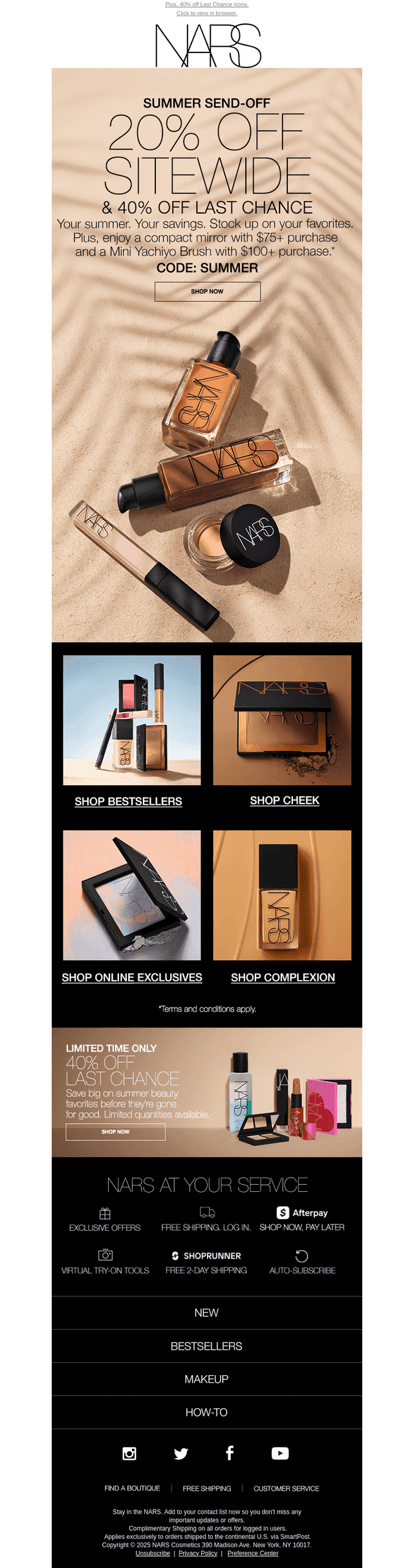 End summer with 20% off sitewide.