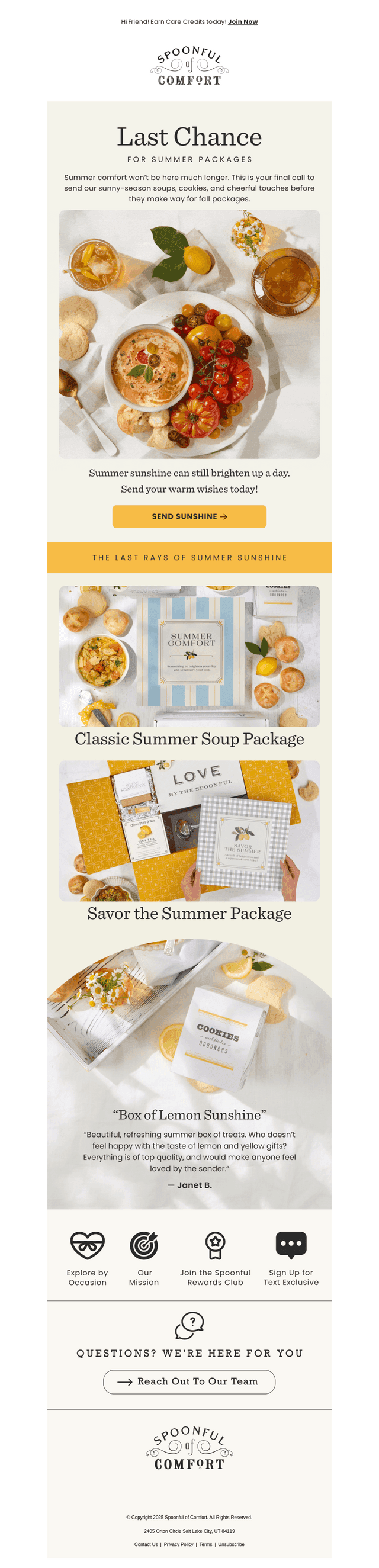 Last Call for Summer Packages ☀️
