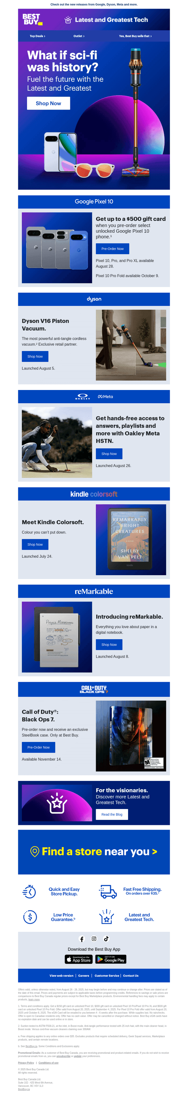 Best Buy Canada email from Tue, Aug 26, 2025