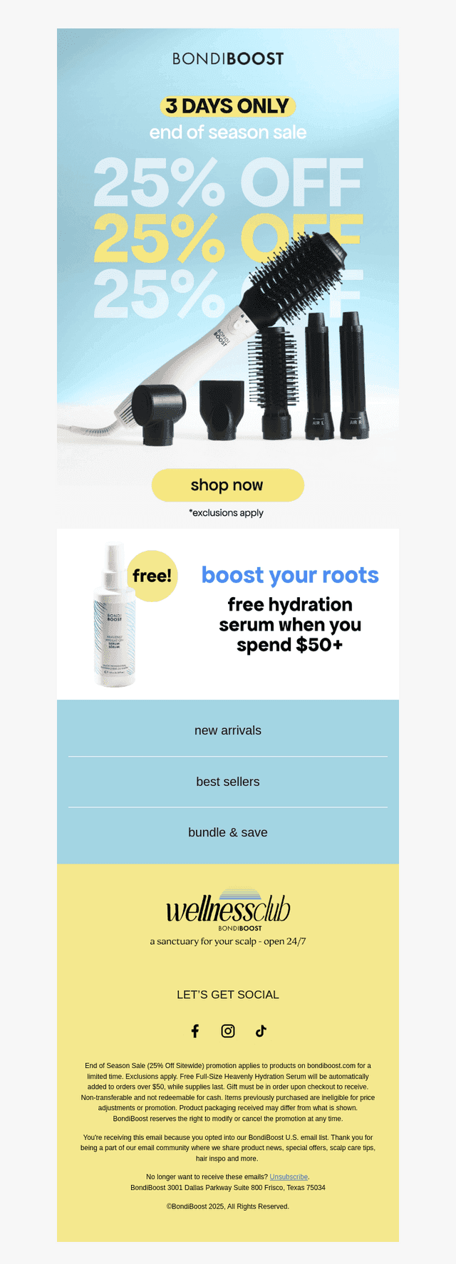 25% off sitewide. 3 days only.