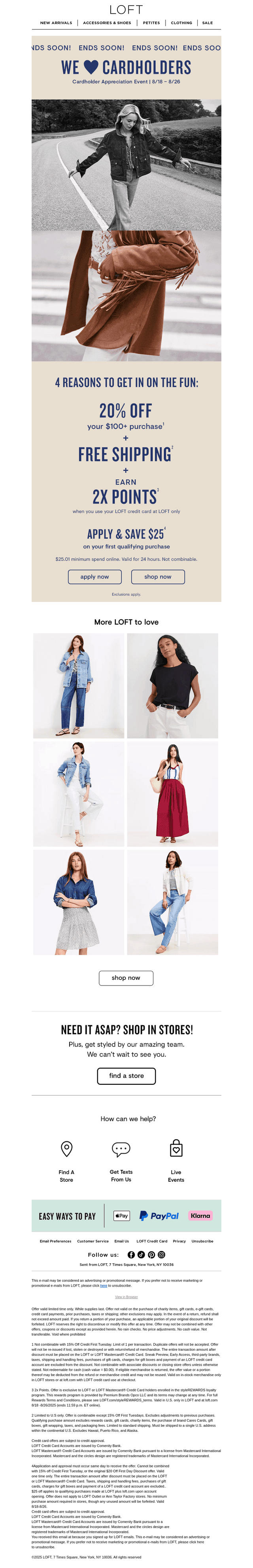 Extra 20% off ends tonight! Get in on the fun.
