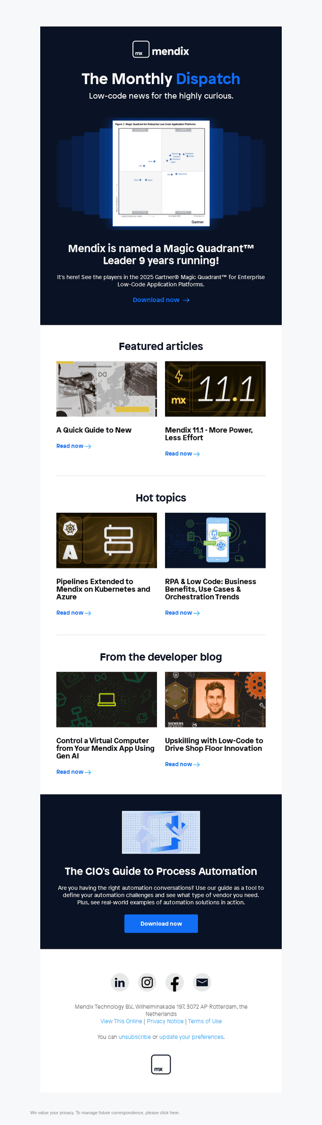 New Gartner report, EU digital sovereignty, and Mendix 11