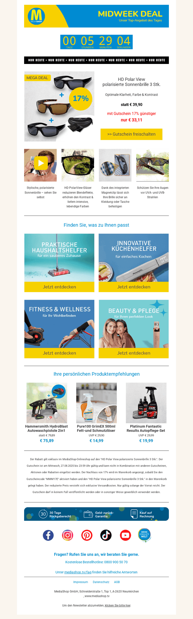 MediaShop email from Wed, Aug 27, 2025