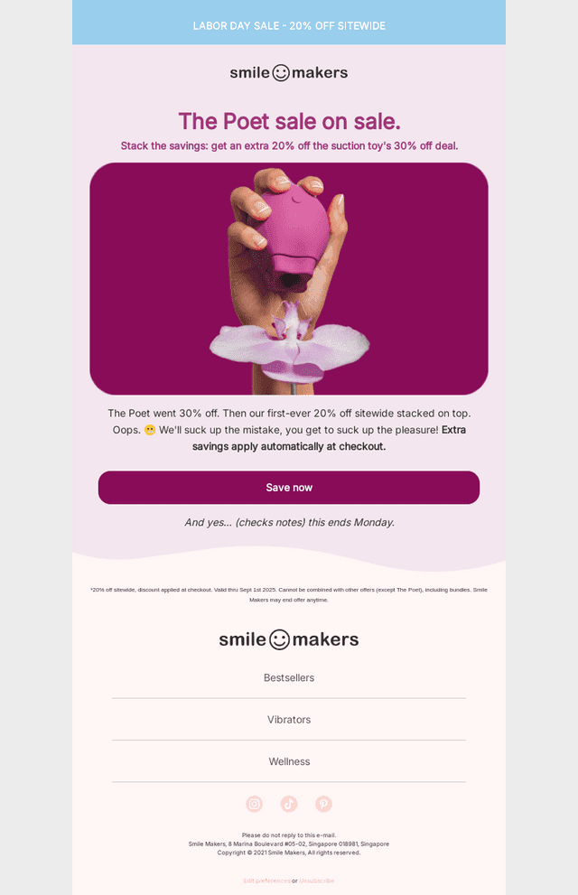 Smile Makers Collection email from Thu, Aug 28, 2025