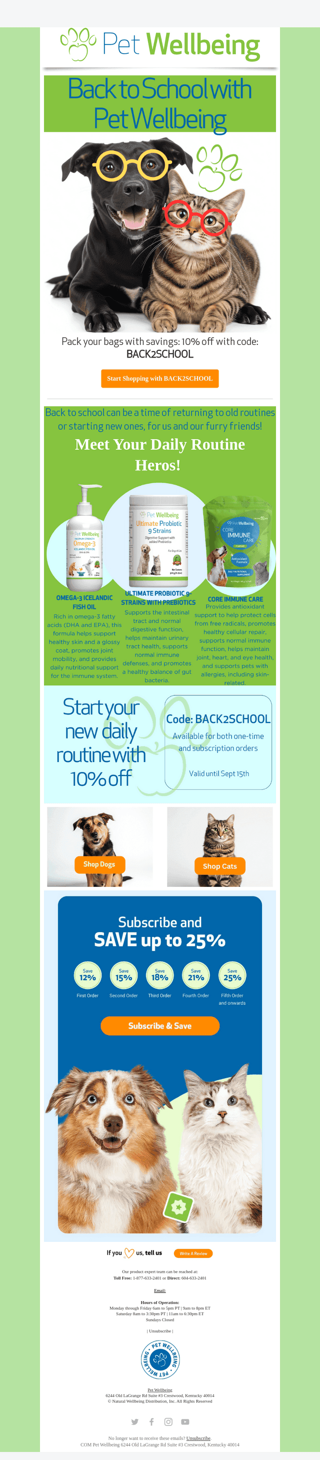 Pet Wellbeing email from Thu, Aug 28, 2025
