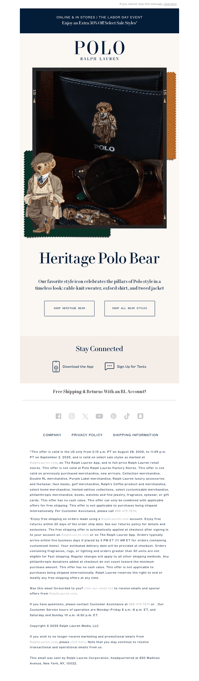 Introducing: The Heritage Polo Bear