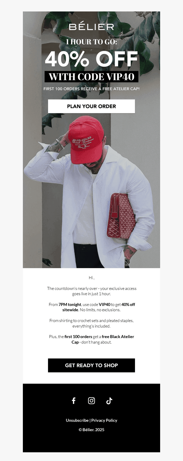 1 Hour Left Until 40% Off Goes Live