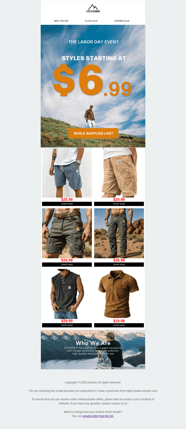 Labor Day Sale