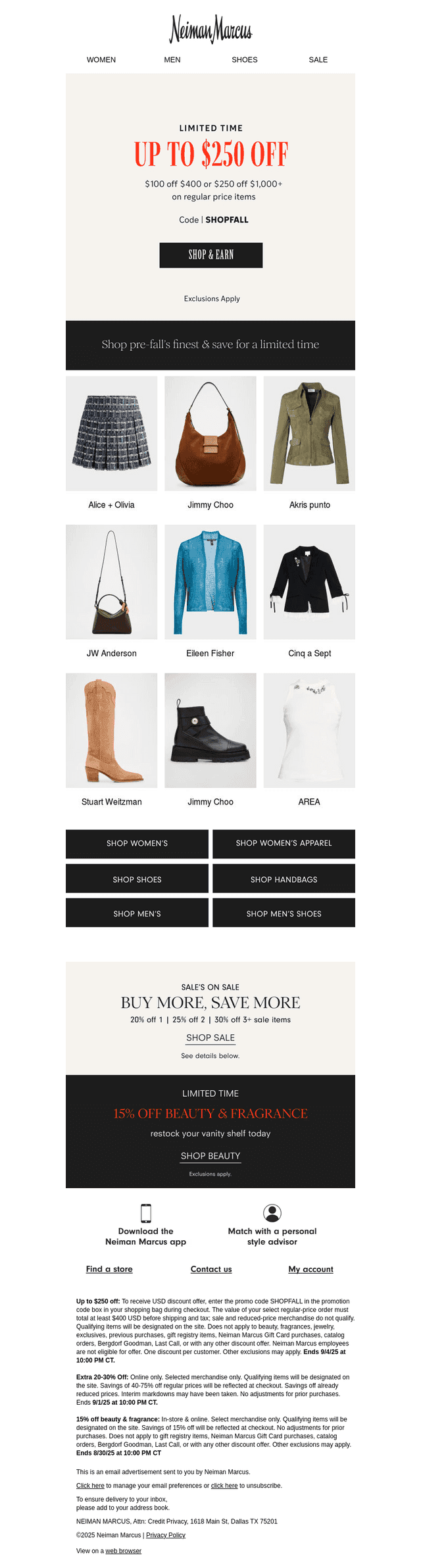 Up to $250 off fall favorites