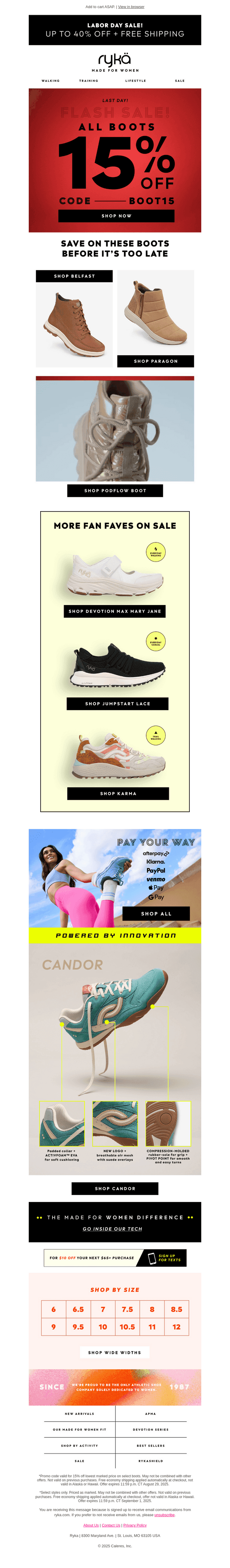 LAST DAY FOR 15% OFF BOOTS!
