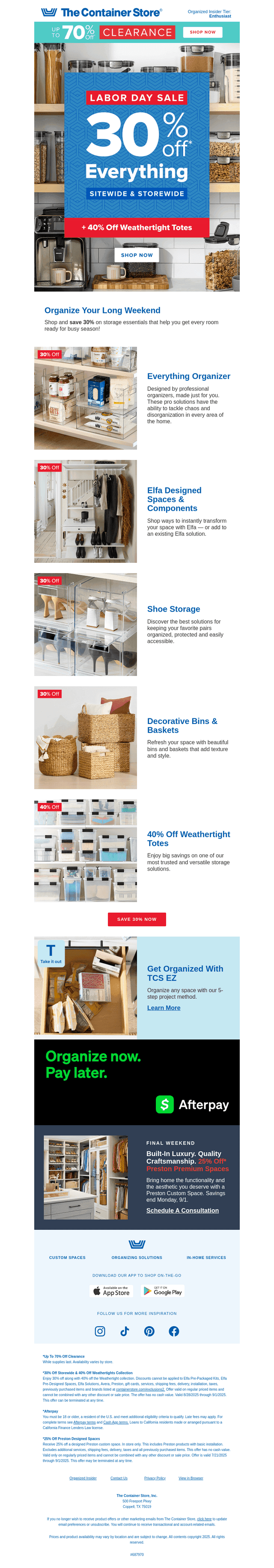 30% Off EVERYTHING This Weekend